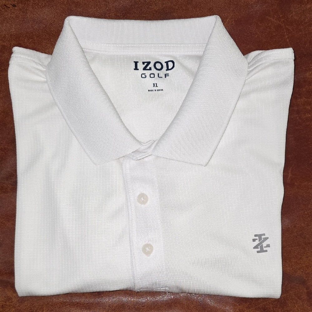 Izod Golf Men's Classic White Polo Shirt